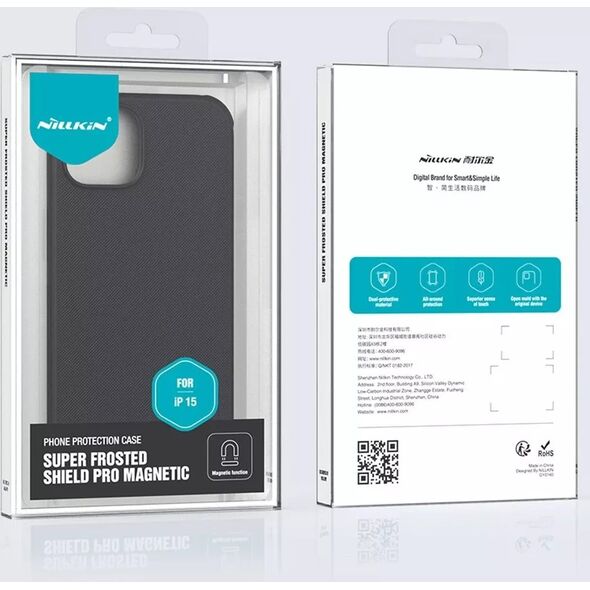 Nillkin Etui Nillkin Super Frosted Shield Pro Magnetic Case na iPhone 15 - czarne