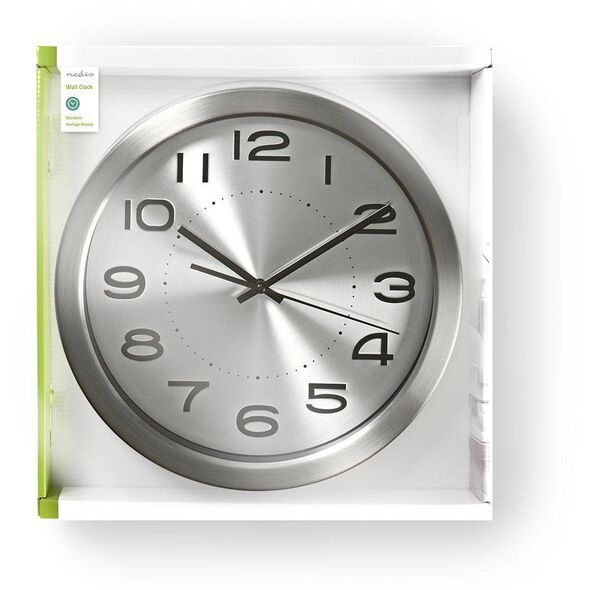 Nedis CLWA010MT30SR, Τοίχος, Στρογγυλό, Ασημί, Ανοξείδωτο ατσάλι, Μοντέρνο, AA