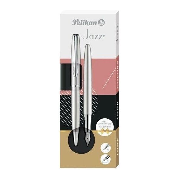 Pelikan Pióro wieczne Jazz Noble Elegance + długopis Silv