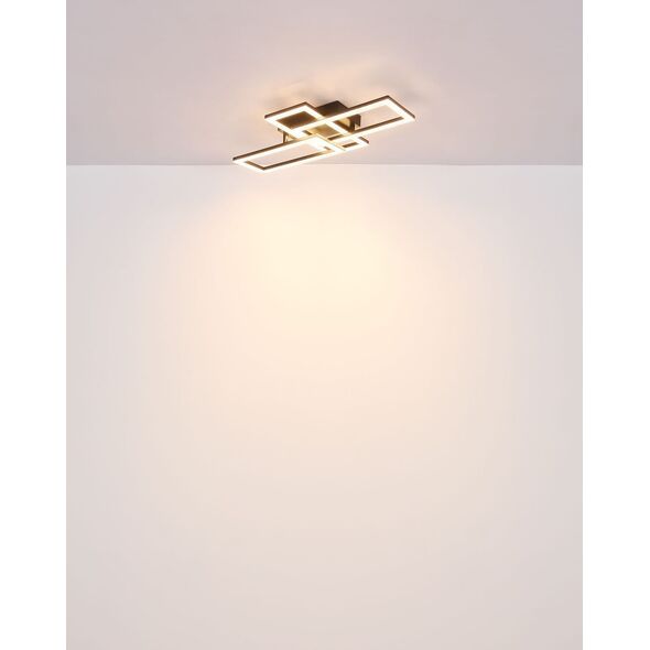 Globo Sapena 67328-24 πλαφονιέρα 24W LED 3000K 1800 lm μαύρο/διαφανές