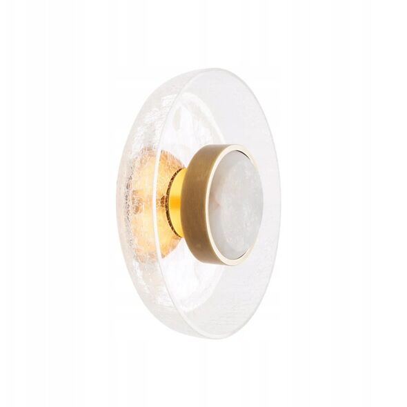 MAXlight Signature W0378 απλίκα τοίχου 1x9W LED 3000K 855 lm ορείχαλκος/διαφανές