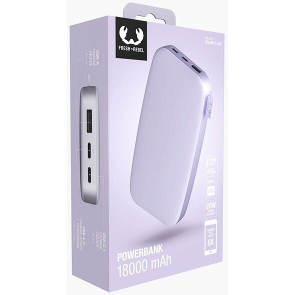 FRESH 'N REBEL 18000 MAH USB-C PD 20W DREAMY LILAC