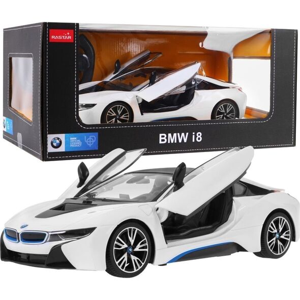 Rastar BMW i8 białe RASTAR model 1:14 Zdalnie sterowane auto + pilot 2,4 GHz