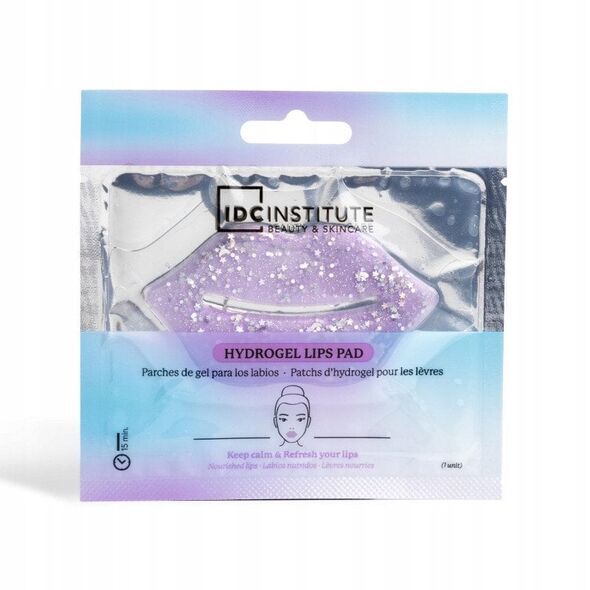 Μάσκα χειλιών IDC Institute Glitter Lip Pads Purple, 1 τεμ.
