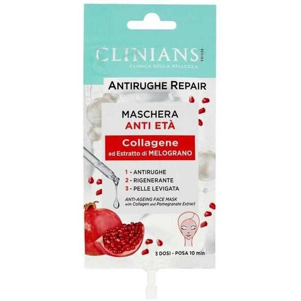 Μάσκα προσώπου Clinians Anti-Ageing Collagen & Pomegranate, 15 ml