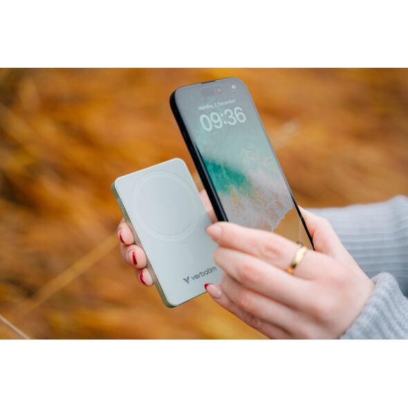 Verbatim Essential Power Bank μαγνητική ασύρματη 10000mAh πράσινο 32228
