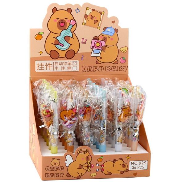 Στυλό Gel Kapibara Μπρελόκ Μπλε Μελάνι 14,5cm Mix