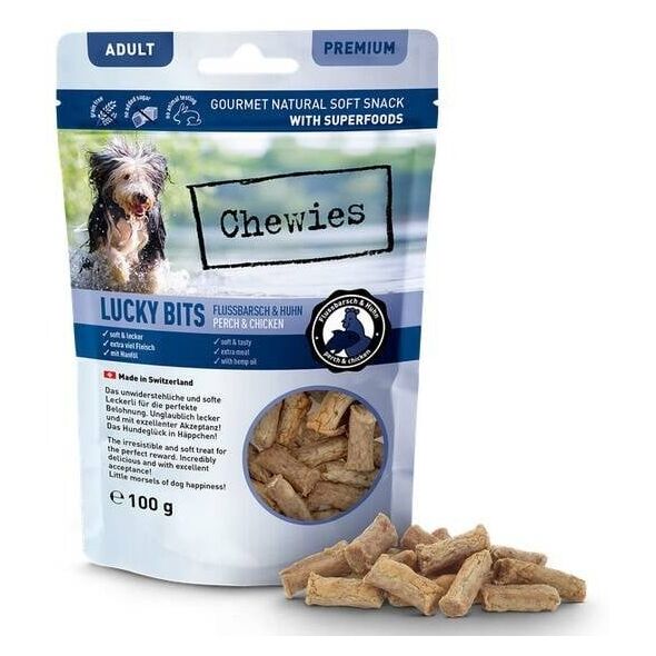 Chewies Lucky Bits Adult Πέρκα & κοτόπουλο 100g