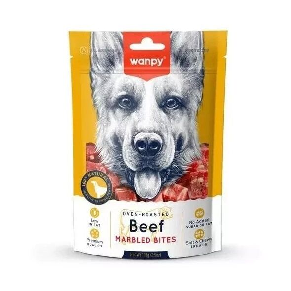 WANPY PIES 100g ΜΑΡΜΑΡΩΜΕΝΕΣ ΜΠΟΥΚΙΕΣ ΒΟΔΙΝΟΥ 100% βοδινό