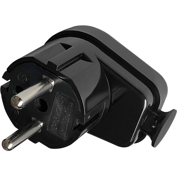 Γωνιακό βύσμα Uni-Schuko 16A, 230V, μαύρο