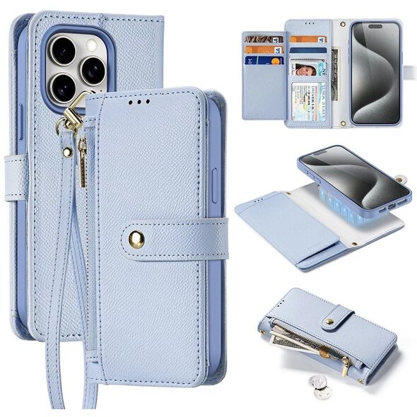 Δερμάτινη θήκη Dux Ducis Lawa για iPhone 15 Pro Max - μπλε