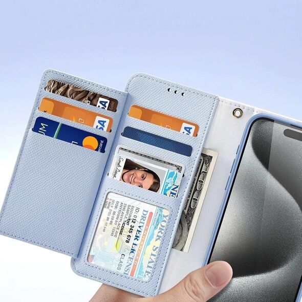 Δερμάτινη θήκη Dux Ducis Lawa για iPhone 15 Pro Max - μπλε