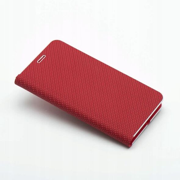Θήκη LUNA Book Carbon για XIAOMI Redmi 14C κόκκινο