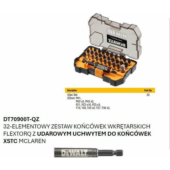 DEWALT ΣΕΤ ΜΥΤΕΣ FLEXTORQ 32τμχ. /MCALREN
