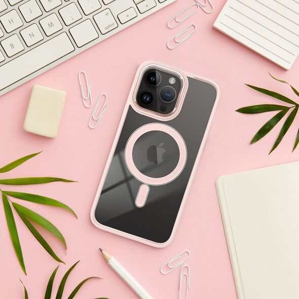 Θήκη COLOR EDGE MAG COVER συμβατή με MagSafe για IPHONE 11 ροζ