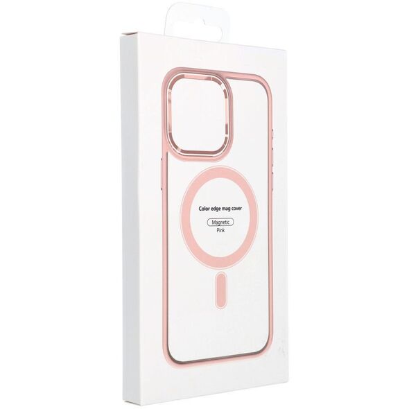 Θήκη COLOR EDGE MAG COVER συμβατή με MagSafe για IPHONE 11 ροζ