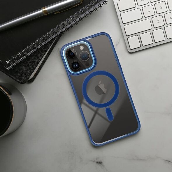 Θήκη COLOR EDGE MAG COVER συμβατή με MagSafe για IPHONE 14 μπλε