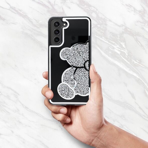 Θήκη TEDDY BEAR για SAMSUNG S25 ασημί