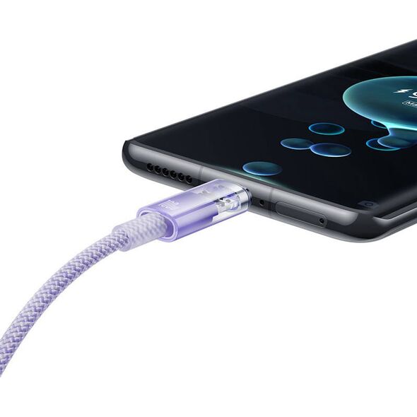 Kabel USB Baseus USB-A - USB-C 1 m Fioletowy (CATS010405)