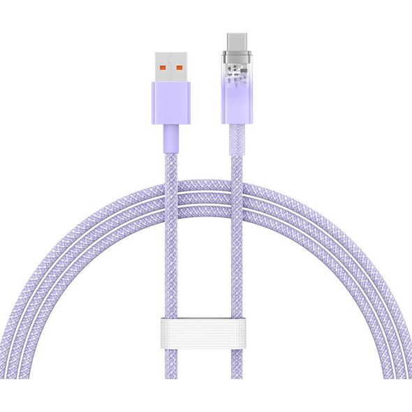 Kabel USB Baseus USB-A - USB-C 1 m Fioletowy (CATS010405)