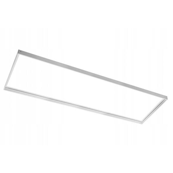 G-TECH Πλαίσιο επιφανειακής τοποθέτησης για LED πάνελ 120x30x6,5cm GTV (τύπου backplate) χωρίς βίδες λευκό GT-RMBK120x30-00