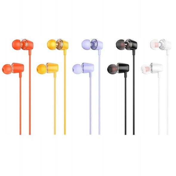 Ενσύρματα ακουστικά εντός αυτιού Jack 3,5 mm HOCO M107 λευκά
