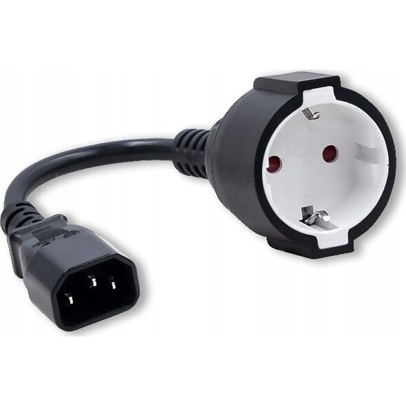 Qoltec Adapter IEC 320 C14 / SCHUKO | 0.15m