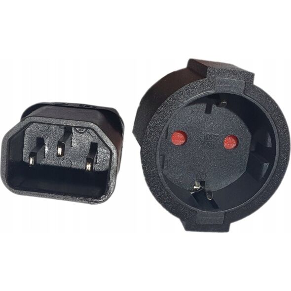 Qoltec Adapter IEC 320 C14 / SCHUKO | 0.15m