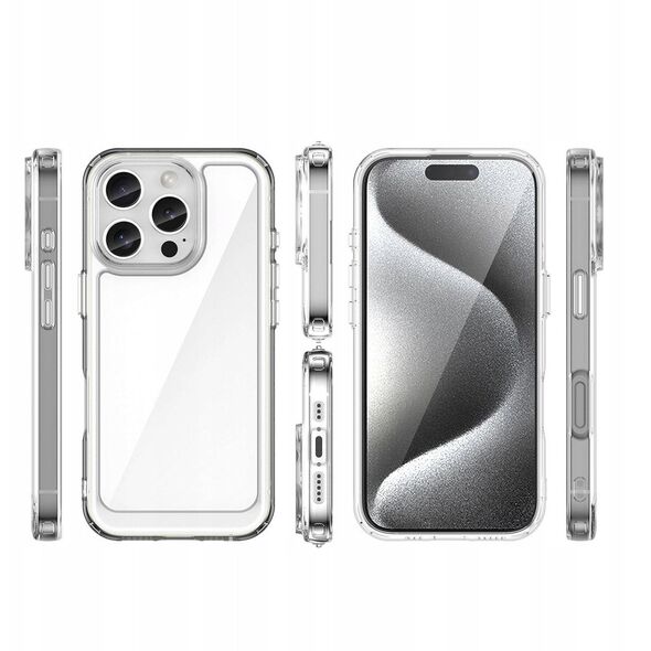 Θήκη Outer Space Case για iPhone 16e με ελαστικό πλαίσιο - διαφανές