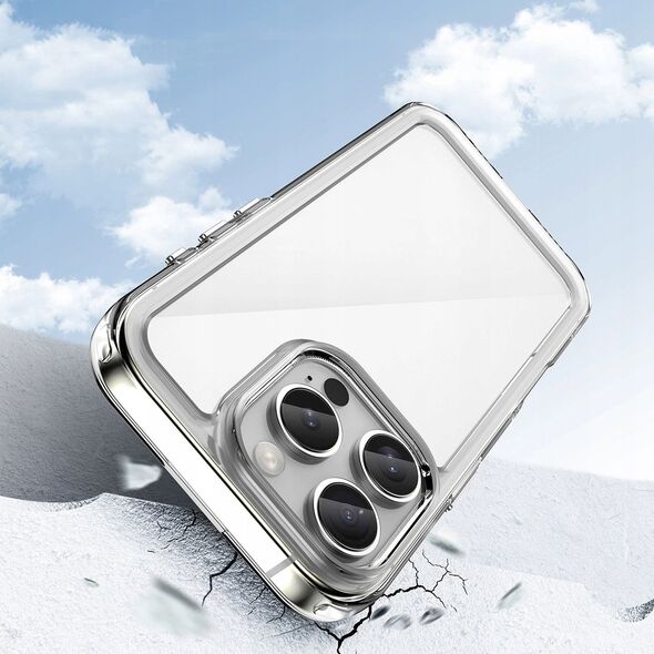 Θήκη Outer Space Case για iPhone 16e με ελαστικό πλαίσιο - διαφανές