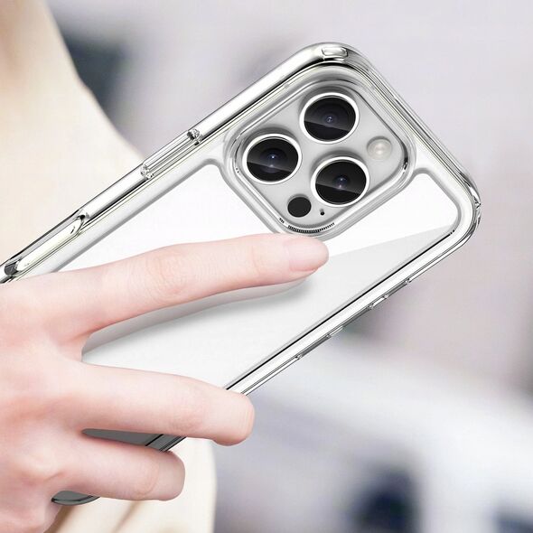 Θήκη Outer Space Case για iPhone 16e με ελαστικό πλαίσιο - διαφανές