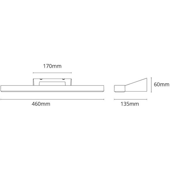 Προβολή Mat-hvid 16W LED 3000K