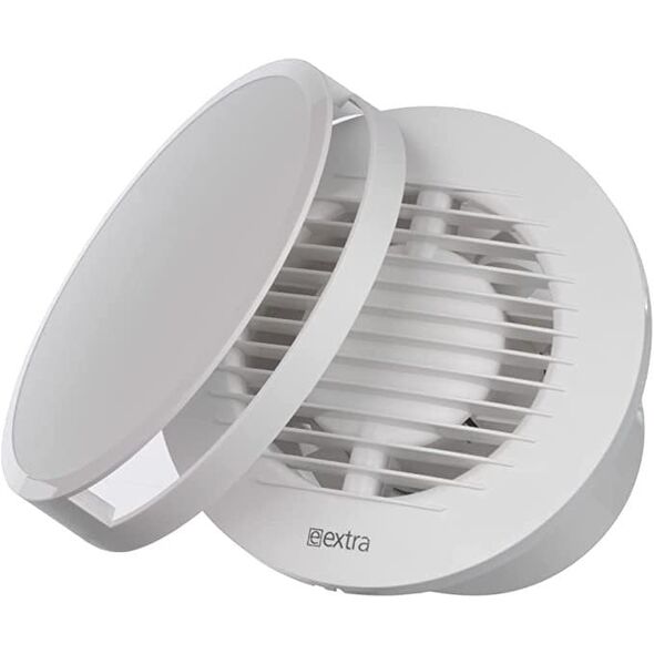 Οικιακός ανεμιστήρας EUROPLAST E-Extra EAT100S, d100 mm, με κάλυμμα, με ρουλεμάν, με χρονοδιακόπτη