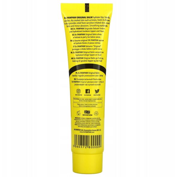 Πολυχρηστικό βάλσαμο χειλιών DR. PAWPAW, Original, 25 ml