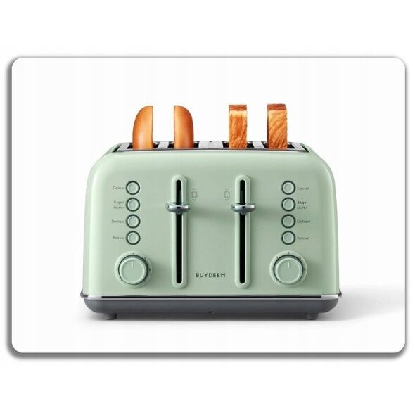 BUYDEEM Τοστιέρα για 4 φέτες, μοντέλο DT640E, χρώμα Cozy Greenish, EU