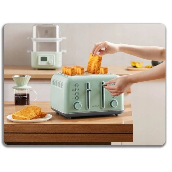 BUYDEEM Τοστιέρα για 4 φέτες, μοντέλο DT640E, χρώμα Cozy Greenish, EU