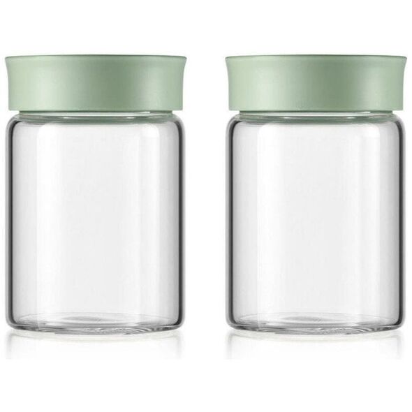 Γυάλινα βαζάκια BUYDEEM 300ml με καπάκι σε χρώμα Cozy Greenish, μοντέλο CS1002/A1