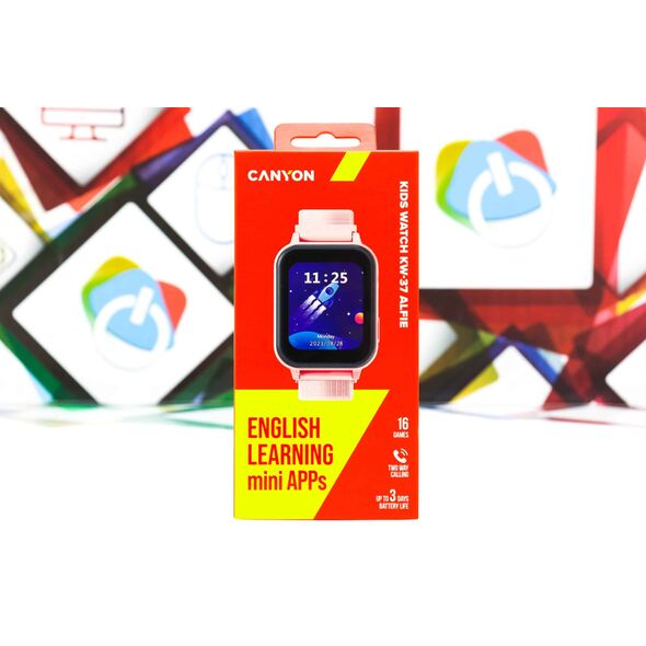 Έξυπνο ρολόι CANYON για παιδιά Alfie KW-37 MP3 Μάθηση και Διασκέδαση Ροζ