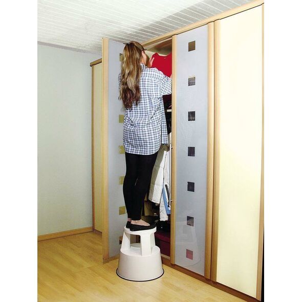 Wedo Taboret na rolkach Step, tworz.sztucz.,jasnoszary