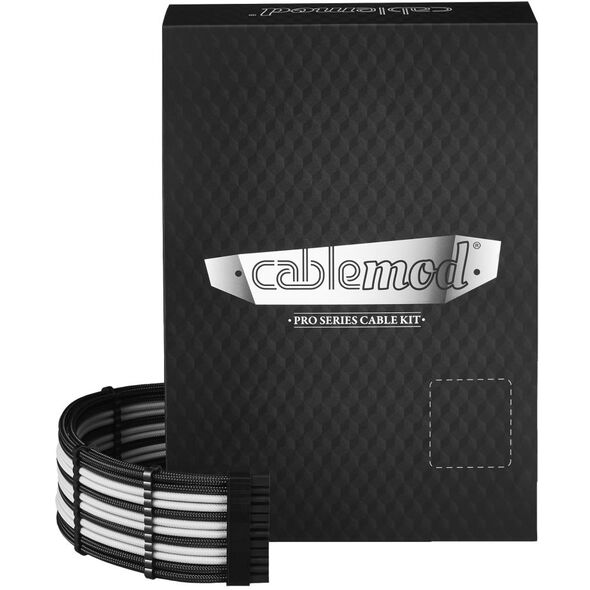 CableMod Zestaw kabli, Czarno-biały (CM-PCSR-FKIT-NKKW-R)