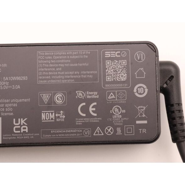 Lenovo 5A10W86293 προσαρμογέας τροφοδοσίας/ εσωτερικός μετατροπέας 45 W Μαύρο