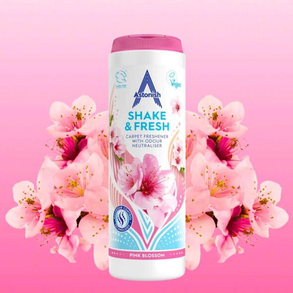 ASTONISH Αρωματική σκόνη ανανέωσης χαλιών με άρωμα λουλουδιών 350g