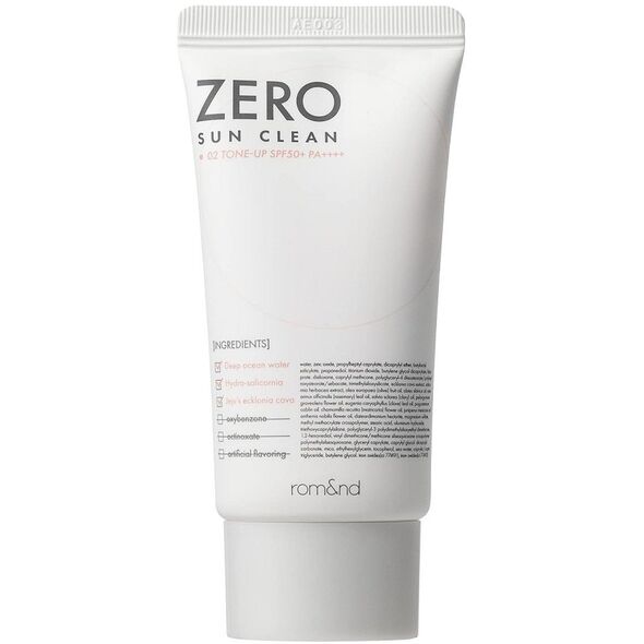 Rom&nd Zero Sun Clean Krem przeciwsłoneczny do twarzy spf50+ pa++++ 02 tone up 50ml