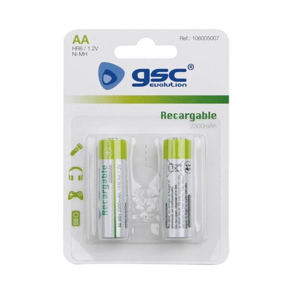 Μπαταρία Επαναφορτιζόμενη GSC Evolution AA 2300mAh HR06 1.2V (2 τεμ.) 8433373046283 8433373046283 έως και 12 άτοκες δόσεις