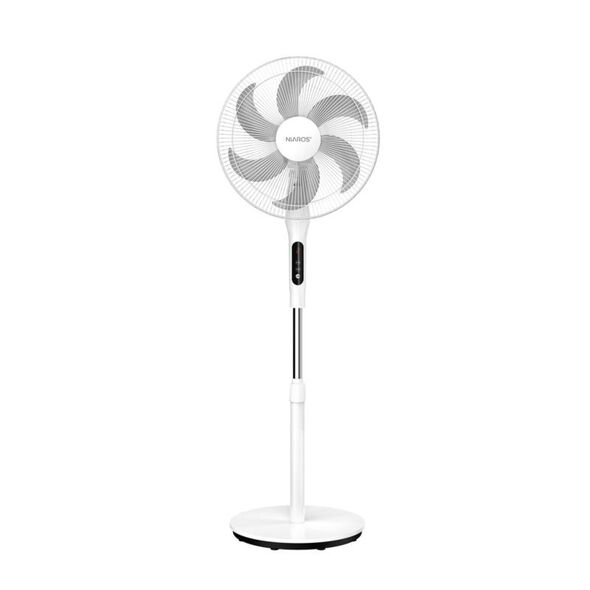 Επιδαπέδιος Ανεμιστήρας Niaros Sortino 65W με Τηλεχειριστήριο & Χρονόμετρο Λευκό 8433373086050 8433373086050 έως και 12 άτοκες δόσεις
