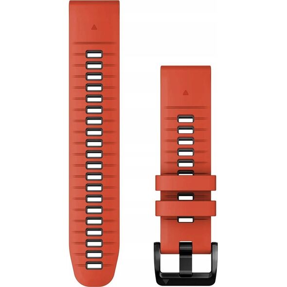 Garmin Pasek silikonowy na nadgarstek QuickFit 22 (ognistoczerwony / grafitowy / czarna sprzączka)