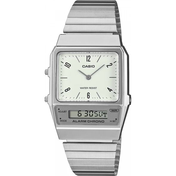 Zegarek Casio Vintage Zegarek damski Casio AQ-800E-7A2EF srebrny