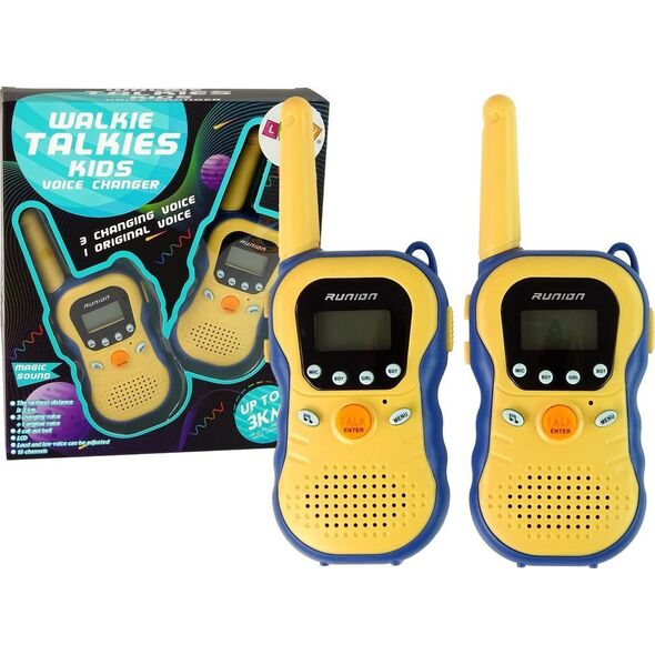 LeanToys Zestaw Walkie Talkies Krótkofalówki Dla Dzieci Żółte 2 Szt.