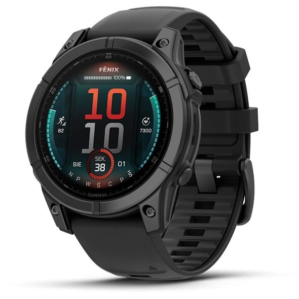 Έξυπνο ρολόι Garmin Αθλητικό ρολόι GARMIN Fenix E, 47mm Amoled, Slate Gray Steel/Black