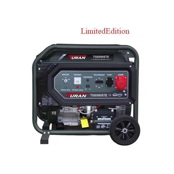 Βενζινοκίνητη γεννήτρια Turan TG6500STE LimitedEdition, 5,5 kW Max, AVR, 230 V/400 V